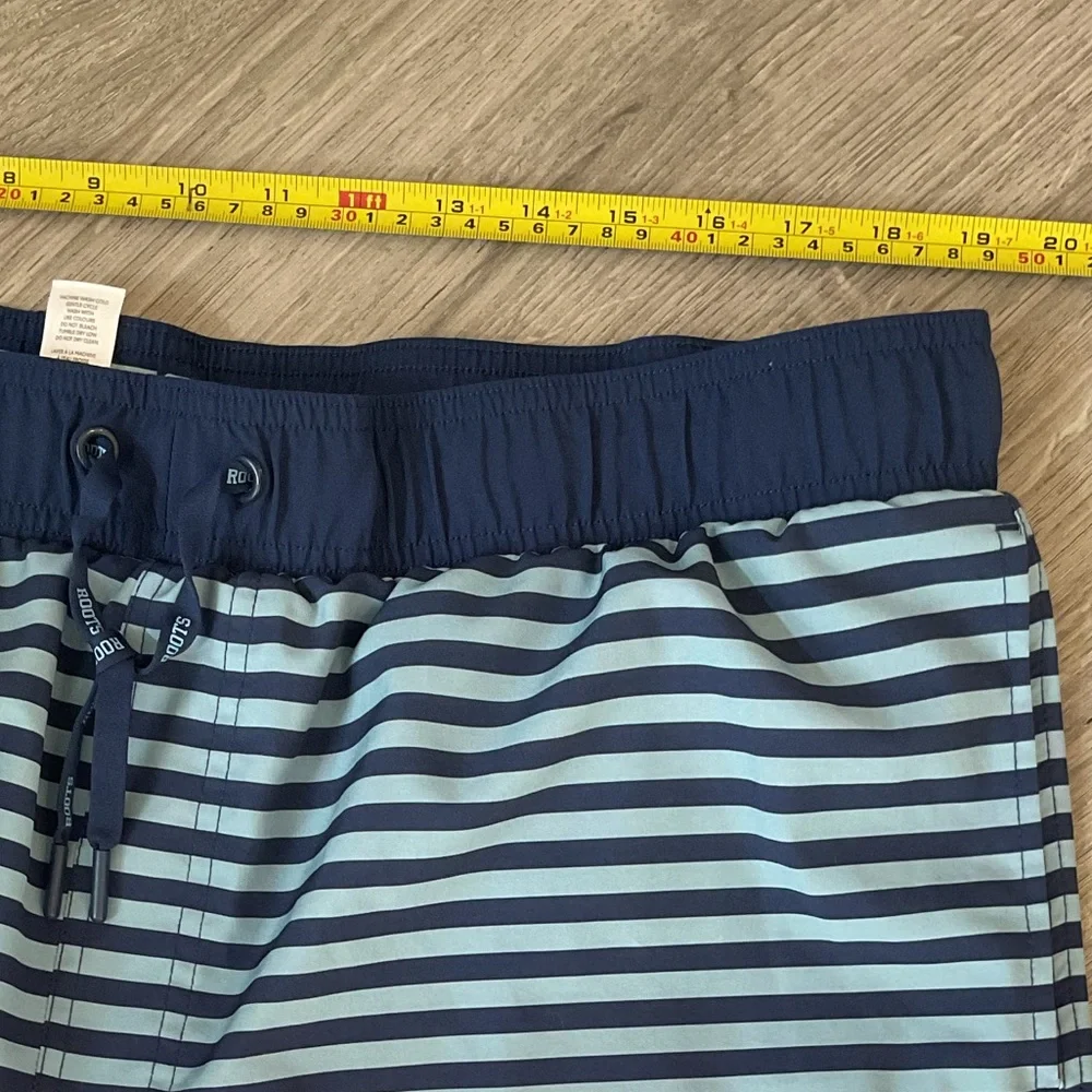 ***Roots Men's Swim Shorts - Blue and Orange Stripes - Picture 7 of 10